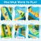 Palm Tree Inflatable Water Slide Bounce House for Kids Ages 3-12 with Climbing Wall Basketball Hoop Obstacle Tunnel and Water Cannons